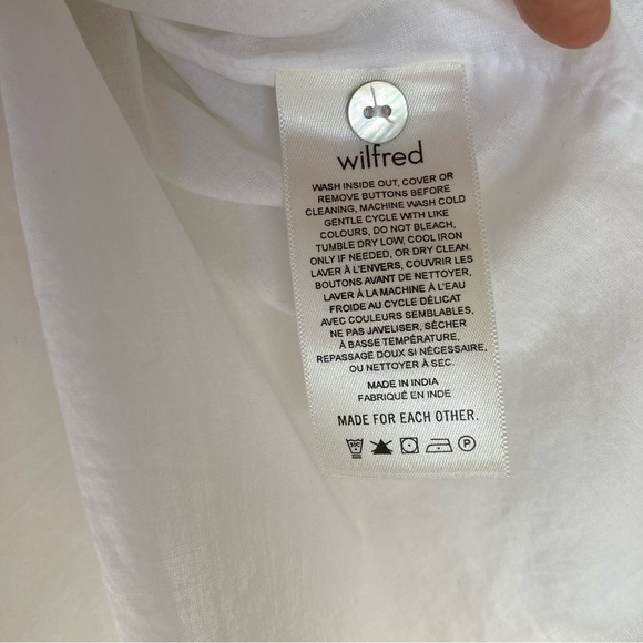 Make the Cowboys Cry Aritzia Wilfred La Boheme Ruffled white Elia Dress L B033 - Picture 8 of 9